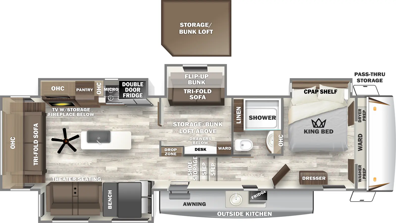 Sabre 36FLX Floorplan